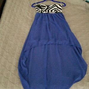 Strapless high low dress